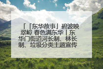 「东华故事」碧波映翠嶂 春色满东华丨东华门街道河长制、林长制、垃圾分类主题宣传如火如荼中
