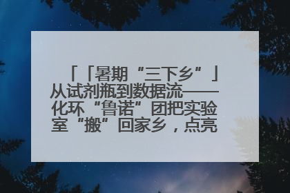 「暑期“三下乡”」从试剂瓶到数据流——化环“鲁诺”团把实验室“搬”回家乡，点亮桑梓求知路