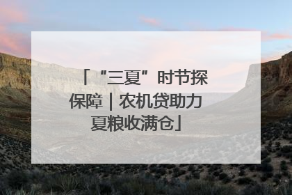 “三夏”时节探保障｜农机贷助力夏粮收满仓