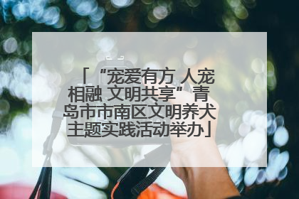 “宠爱有方 人宠相融 文明共享”青岛市市南区文明养犬主题实践活动举办