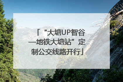 “大塘UP智谷—地铁大塘站”定制公交线路开行