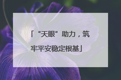 “天眼”助力，筑牢平安稳定根基