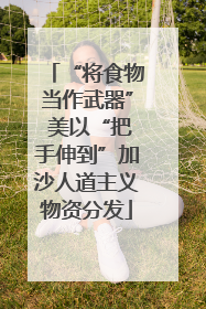“将食物当作武器” 美以“把手伸到”加沙人道主义物资分发