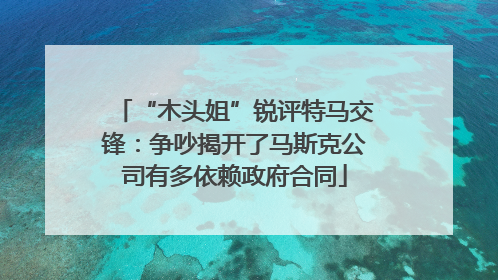 “木头姐”锐评特马交锋：争吵揭开了马斯克公司有多依赖政府合同