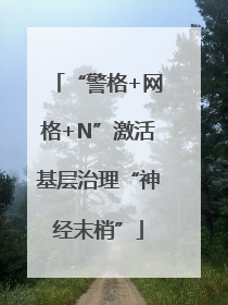 “警格+网格+N”激活基层治理“神经末梢”