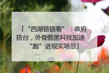 “西湖链链看”：政府搭台，外骨骼黑科技加速“跑”进现实场景