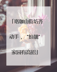 珞珈山街坊齐动手，“扮靓”家园有高招