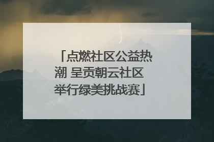 点燃社区公益热潮 呈贡朝云社区举行绿美挑战赛