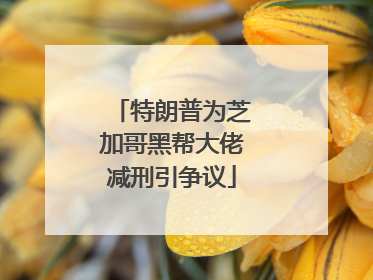 特朗普为芝加哥黑帮大佬减刑引争议