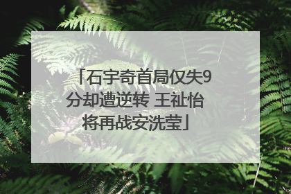 石宇奇首局仅失9分却遭逆转 王祉怡将再战安洗莹