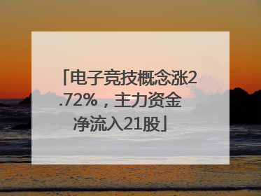 电子竞技概念涨2.72%，主力资金净流入21股