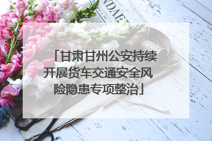 甘肃甘州公安持续开展货车交通安全风险隐患专项整治