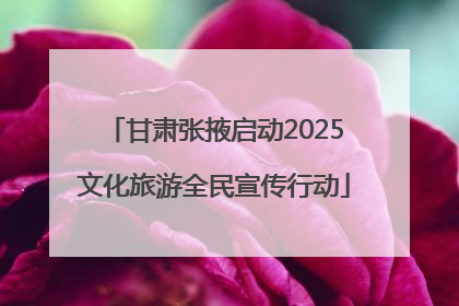 甘肃张掖启动2025文化旅游全民宣传行动