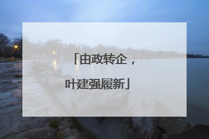 由政转企，叶建强履新