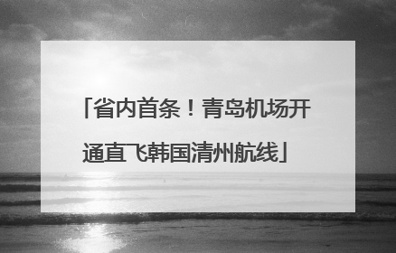 省内首条！青岛机场开通直飞韩国清州航线