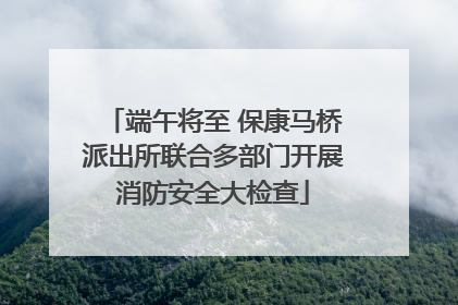 端午将至 保康马桥派出所联合多部门开展消防安全大检查