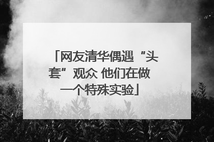 网友清华偶遇“头套”观众 他们在做一个特殊实验