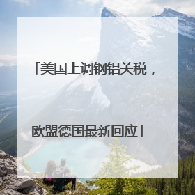 美国上调钢铝关税，欧盟德国最新回应