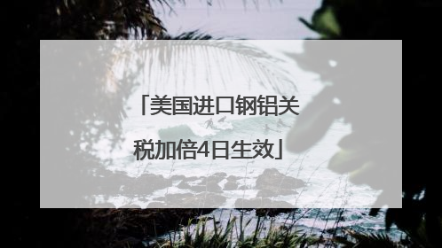 美国进口钢铝关税加倍4日生效