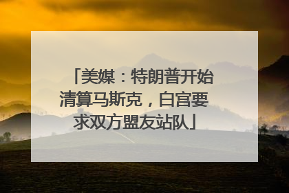 美媒：特朗普开始清算马斯克，白宫要求双方盟友站队