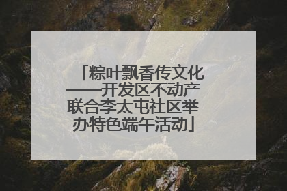 粽叶飘香传文化——开发区不动产联合李太屯社区举办特色端午活动