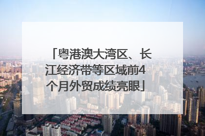 粤港澳大湾区、长江经济带等区域前4个月外贸成绩亮眼