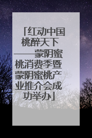 红动中国 桃醉天下——蒙阴蜜桃消费季暨蒙阴蜜桃产业推介会成功举办