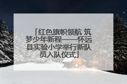 红色旗帜领航 筑梦少年新程——怀远县实验小学举行新队员入队仪式