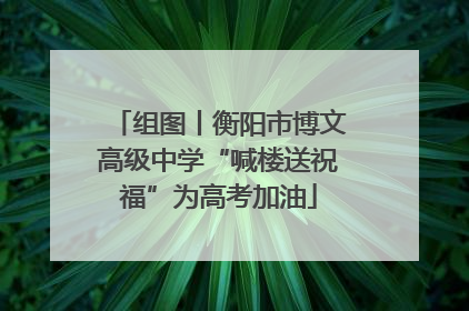 组图丨衡阳市博文高级中学“喊楼送祝福”为高考加油
