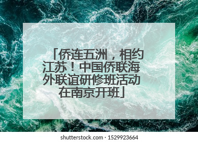 侨连五洲，相约江苏！中国侨联海外联谊研修班活动在南京开班