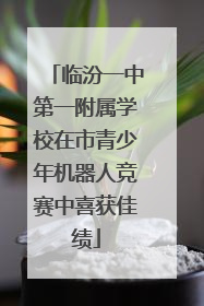 临汾一中第一附属学校在市青少年机器人竞赛中喜获佳绩