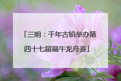 三明：千年古镇举办第四十七届端午龙舟赛