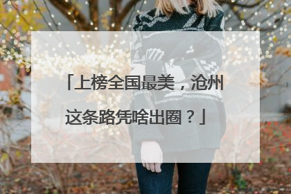 上榜全国最美，沧州这条路凭啥出圈？