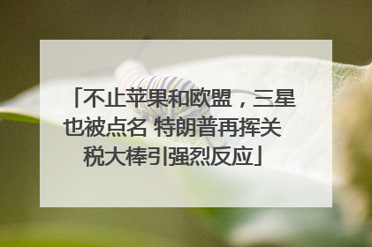 不止苹果和欧盟，三星也被点名 特朗普再挥关税大棒引强烈反应