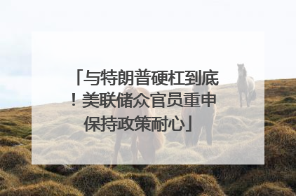 与特朗普硬杠到底！美联储众官员重申保持政策耐心