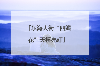 东海大街“四瓣花”天桥亮灯