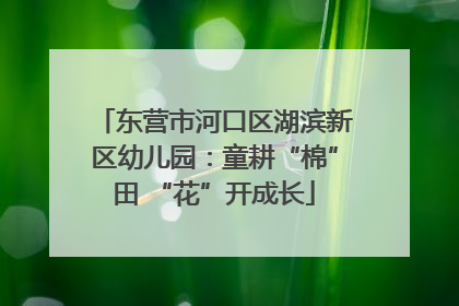 东营市河口区湖滨新区幼儿园：童耕“棉”田 “花”开成长