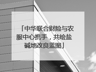 中华联合财险与农服中心携手，共绘盐碱地改良蓝图