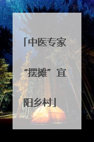 中医专家“摆摊”宜阳乡村