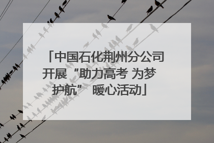 中国石化荆州分公司开展“助力高考 为梦护航” 暖心活动