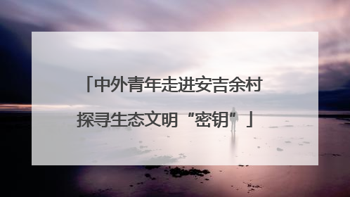 中外青年走进安吉余村探寻生态文明“密钥”