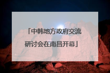 中韩地方政府交流研讨会在南昌开幕