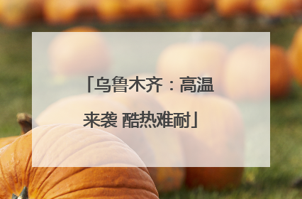 乌鲁木齐：高温来袭 酷热难耐