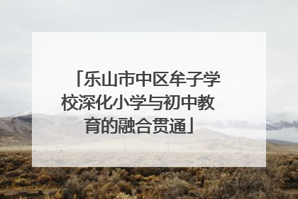 乐山市中区牟子学校深化小学与初中教育的融合贯通