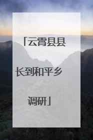 云霄县县长到和平乡调研