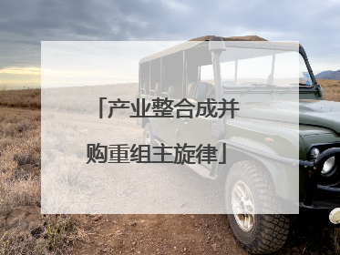 产业整合成并购重组主旋律