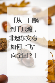从一口锅到千只鸡，非遗东安鸡如何“飞”向全国？