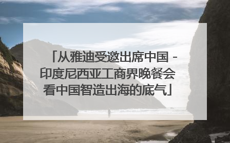 从雅迪受邀出席中国－印度尼西亚工商界晚餐会看中国智造出海的底气