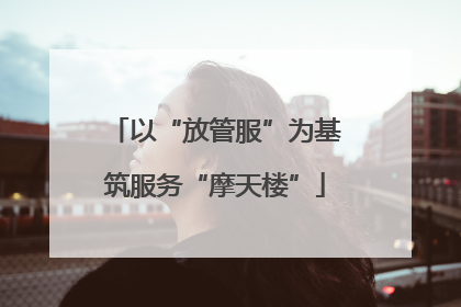 以“放管服”为基筑服务“摩天楼”