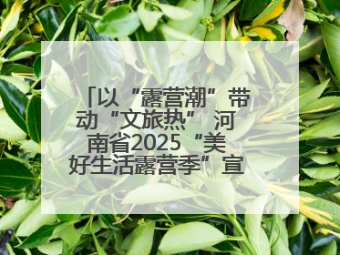 以“露营潮”带动“文旅热” 河南省2025“美好生活露营季”宣传推广活动在平舆县启动